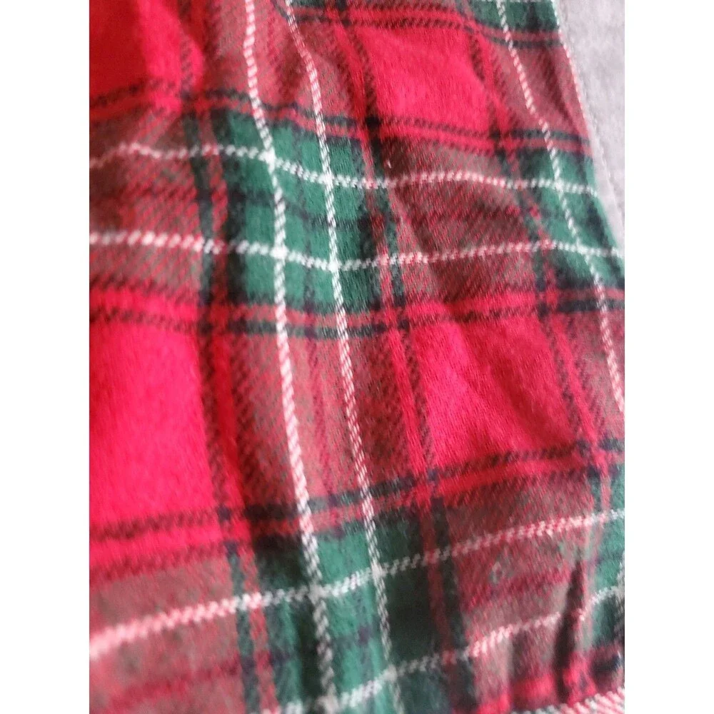 Lauren Ralph Lauren Womens Flannel Sleepshirt Gown Size Medium Red Green Tartan